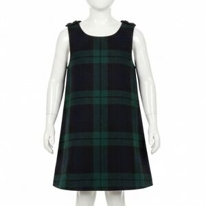 O'Neil of Dublin Girls Tartan Plaid Pinafore Dress 4 Green School Jumper Holiday